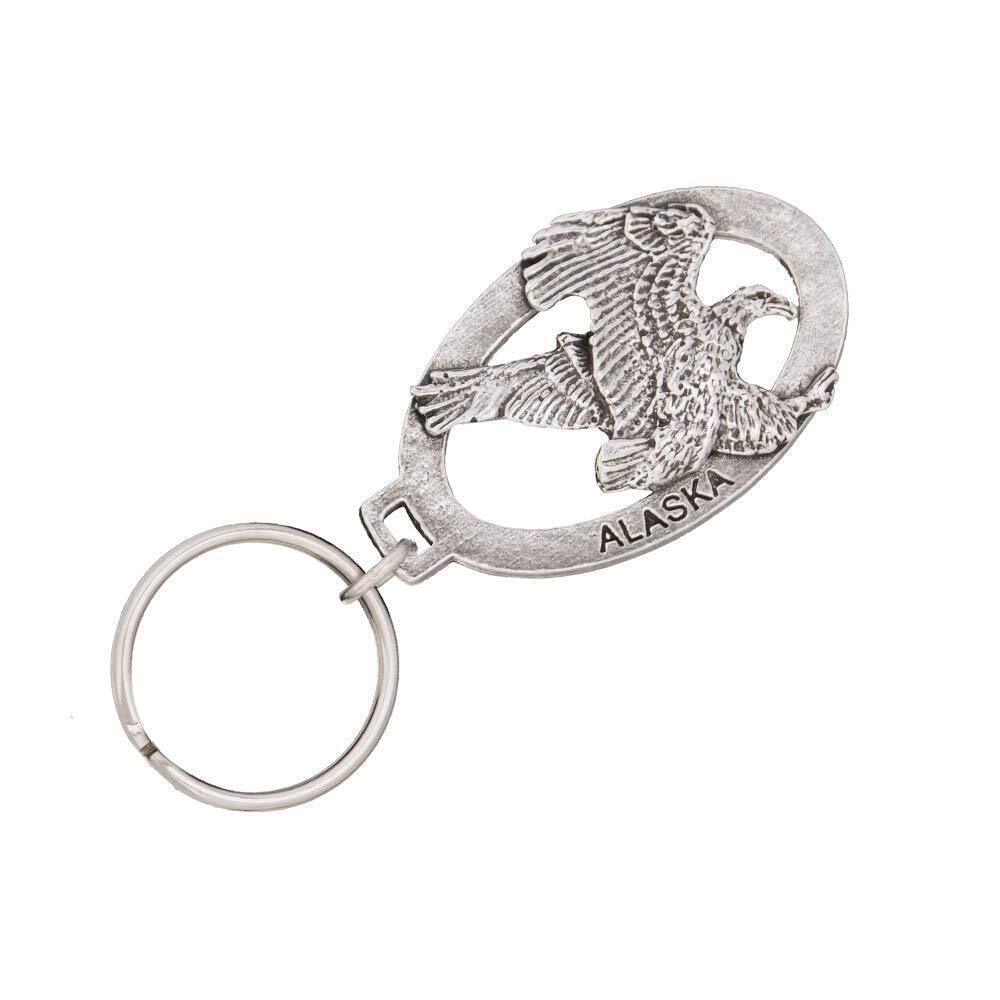 4301 Alaska Bald Eagle Keychain, A618KC, 2”, Pewter, Metal, Souvenir, 100%